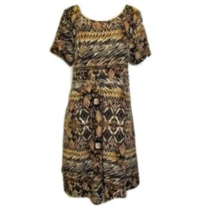 NEW SWAK Printed Joyce Babydoll Dress Size 1X